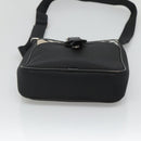 BURBERRY Shoulder Bag Nylon Black Silver Auth sw747-9