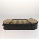 Burberrys Nova Check Violin Cases Leather Beige Gold Auth sw748-7