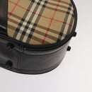 Burberrys Nova Check Violin Cases Leather Beige Gold Auth sw748-15