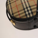 Burberrys Nova Check Violin Cases Leather Beige Gold Auth sw748-16