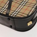 Burberrys Nova Check Violin Cases Leather Beige Gold Auth sw748-17