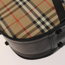 Burberrys Nova Check Violin Cases Leather Beige Gold Auth sw748-18