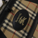 Burberrys Nova Check Violin Cases Leather Beige Gold Auth sw748-19