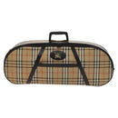 Burberrys Nova Check Violin Cases Leather Beige Gold Auth sw748-13