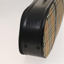 Burberrys Nova Check Violin Cases Leather Beige Gold Auth sw748-3