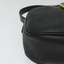Christian Dior Trotter Canvas Shoulder Bag PVC Black Gold Auth sw750-10