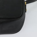 Christian Dior Trotter Canvas Shoulder Bag PVC Black Gold Auth sw750-14