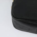 Christian Dior Trotter Canvas Shoulder Bag PVC Black Gold Auth sw750-15