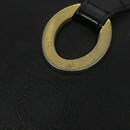 Christian Dior Trotter Canvas Shoulder Bag PVC Black Gold Auth sw750-14