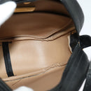 Christian Dior Trotter Canvas Shoulder Bag PVC Black Gold Auth sw750-17