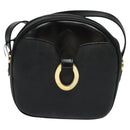 Christian Dior Trotter Canvas Shoulder Bag PVC Black Gold Auth sw750-2