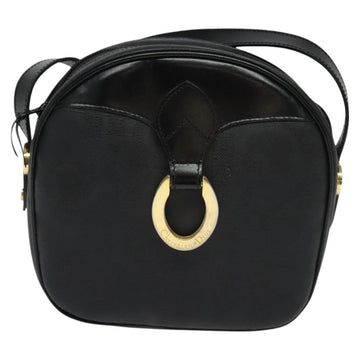 Christian Dior Trotter Canvas Shoulder Bag PVC Black Gold Auth sw750 - 0