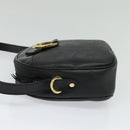 Christian Dior Trotter Canvas Shoulder Bag PVC Black Gold Auth sw750-3