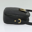 Christian Dior Trotter Canvas Shoulder Bag PVC Black Gold Auth sw750-5