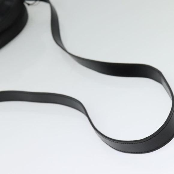 Christian Dior Trotter Canvas Shoulder Bag PVC Black Gold Auth sw750