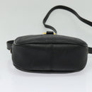 Christian Dior Trotter Canvas Shoulder Bag PVC Black Gold Auth sw750-5