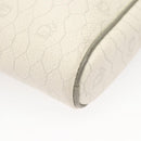 Christian Dior Honeycomb Canvas Shoulder Bag PVC White Gold Auth sw752-11