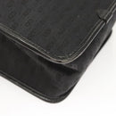 GUCCI Micro GG Canvas Bamboo Shoulder Bag PVC Black Gold Auth sw753-12