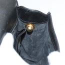 GUCCI Micro GG Canvas Bamboo Shoulder Bag PVC Black Gold Auth sw753-17