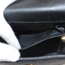 GUCCI Micro GG Canvas Bamboo Shoulder Bag PVC Black Gold Auth sw753-19