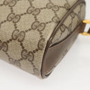 GUCCI GG Supreme Web Sherry Line Bag PVC Beige Gold 89 02 018 Auth sw755-14