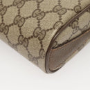 GUCCI GG Supreme Web Sherry Line Bag PVC Beige Gold 89 02 018 Auth sw755-16