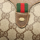 GUCCI GG Supreme Web Sherry Line Bag PVC Beige Gold 89 02 018 Auth sw755-17