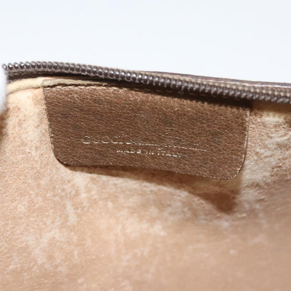 GUCCI GG Supreme Web Sherry Line Bag PVC Beige Gold 89 02 018 Auth sw755