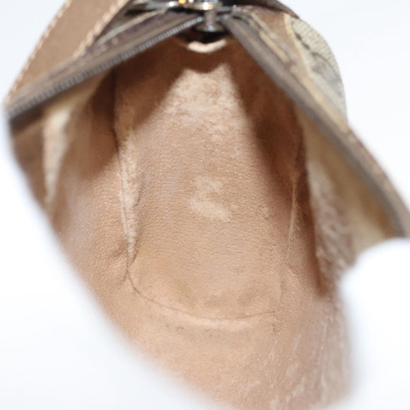 GUCCI GG Supreme Web Sherry Line Bag PVC Beige Gold 89 02 018 Auth sw755