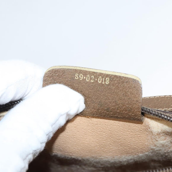 GUCCI GG Supreme Web Sherry Line Bag PVC Beige Gold 89 02 018 Auth sw755