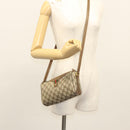 GUCCI GG Supreme Web Sherry Line Bag PVC Beige Gold 89 02 018 Auth sw755-22