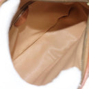 CELINE Macadam Canvas Shoulder Bag PVC Brown Gold Auth sw759-10