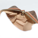 CELINE Macadam Canvas Shoulder Bag PVC Brown Gold Auth sw759-21