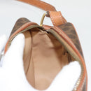 CELINE Macadam Canvas Shoulder Bag PVC Brown Gold Auth sw759-22