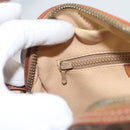 CELINE Macadam Canvas Shoulder Bag PVC Brown Gold Auth sw759-23