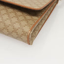CELINE Macadam Canvas Shoulder Bag PVC Beige Gold Auth sw761-11