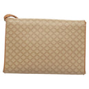 CELINE Macadam Canvas Shoulder Bag PVC Beige Gold Auth sw761-3