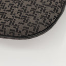 LOEWE Shoulder Bag Canvas Navy Silver Auth sw762-15