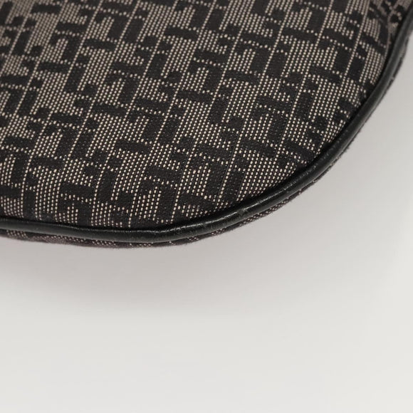 LOEWE Shoulder Bag Canvas Navy Silver Auth sw762