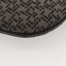 LOEWE Shoulder Bag Canvas Navy Silver Auth sw762-16