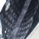 LOEWE Shoulder Bag Canvas Navy Silver Auth sw762-11