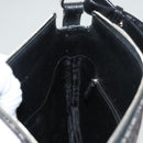 LOEWE Shoulder Bag Canvas Navy Silver Auth sw762-20