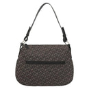 LOEWE Shoulder Bag Canvas Navy Silver Auth sw762-13