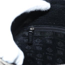 LOEWE Shoulder Bag Canvas Navy Silver Auth sw762-21