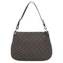 LOEWE Shoulder Bag Canvas Navy Silver Auth sw762-2