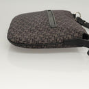 LOEWE Shoulder Bag Canvas Navy Silver Auth sw762-3