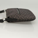 LOEWE Shoulder Bag Canvas Navy Silver Auth sw762-4