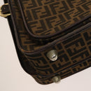 FENDI Zucca Canvas Garment Cover Brown Black gold Auth sw767-16