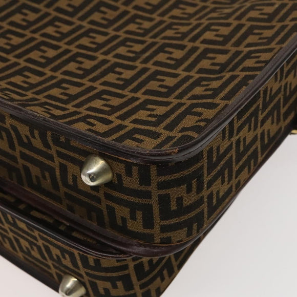 FENDI Zucca Canvas Garment Cover Brown Black gold Auth sw767