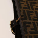 FENDI Zucca Canvas Garment Cover Brown Black gold Auth sw767-9